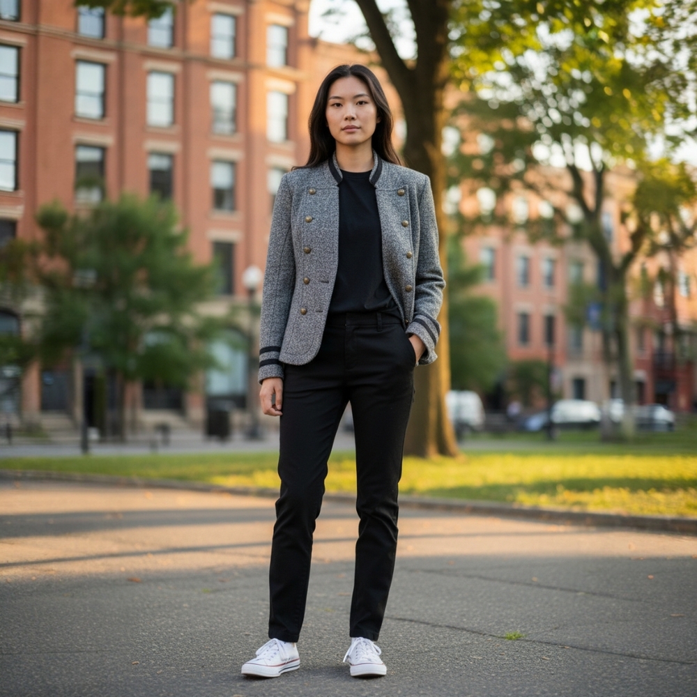 Tommy Hilfiger Gray and Black Knit Jacket